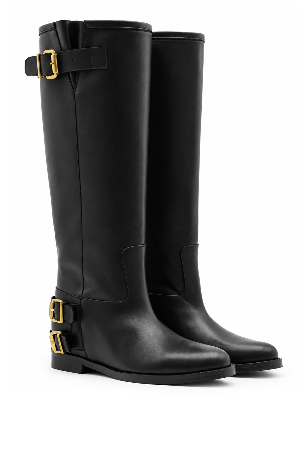 EVITA BLACK LEATHER BOOT
