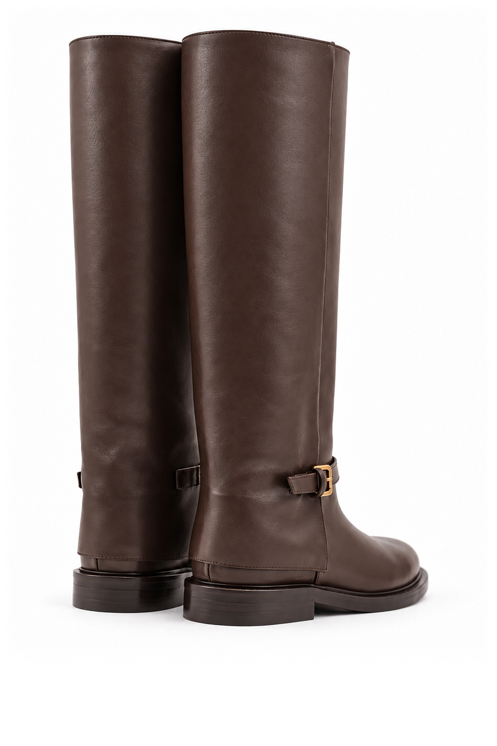 SHEILA LEATHER BOOT DARK BROWN