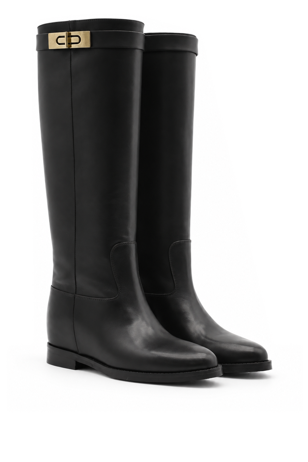 BOTA PARIS DE PIEL NEGRA
