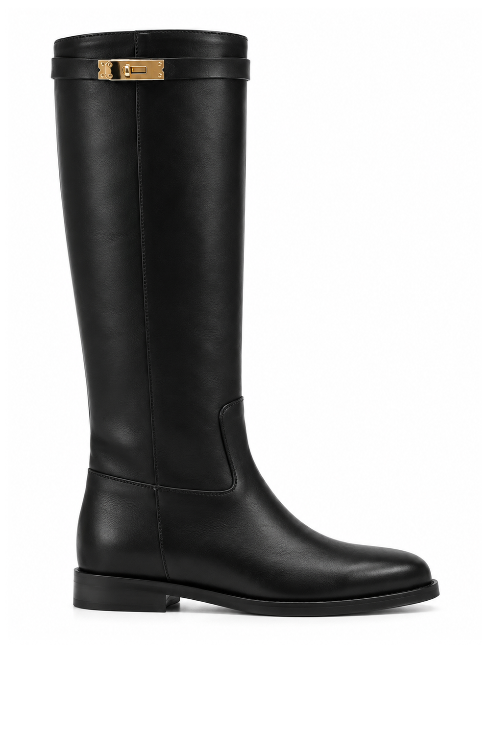 BOTA GISEL CUERO NEGRO