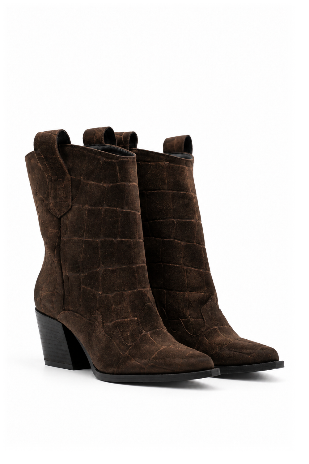 TEXANO AXIA Suede Crocodile Brown