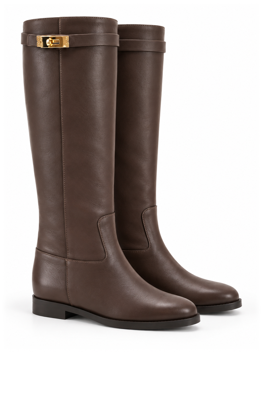 GISEL LEATHER DARK BROWN BOOT