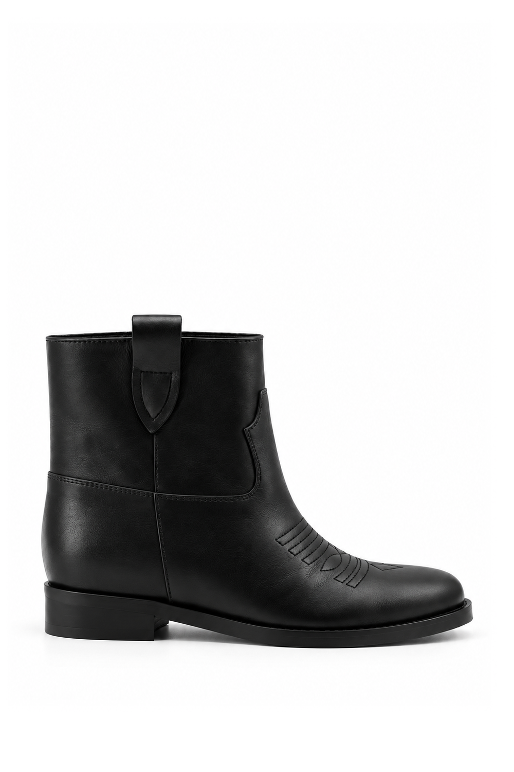 ROSITA BLACK LEATHER ANKLE BOOT