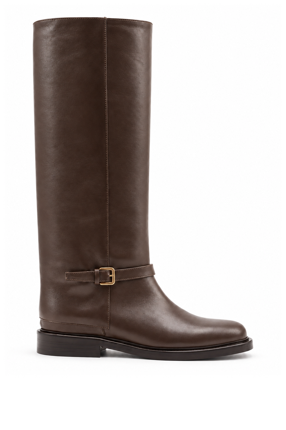 SHEILA LEATHER BOOT DARK BROWN