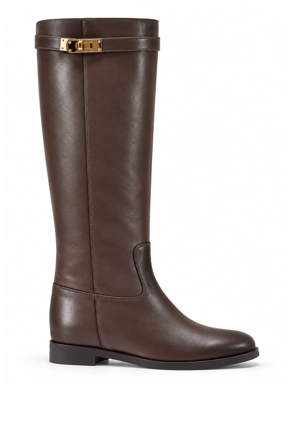 GISEL LEATHER DARK BROWN BOOT